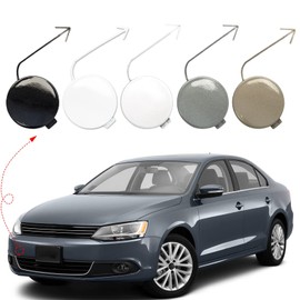 Front Bumper Tow Hook Cover Towing Eye Cap For VW Jetta 2011 2012 2013 2014 5C6807241 5C6807241B (White, right passenger side) Xinpinsai
