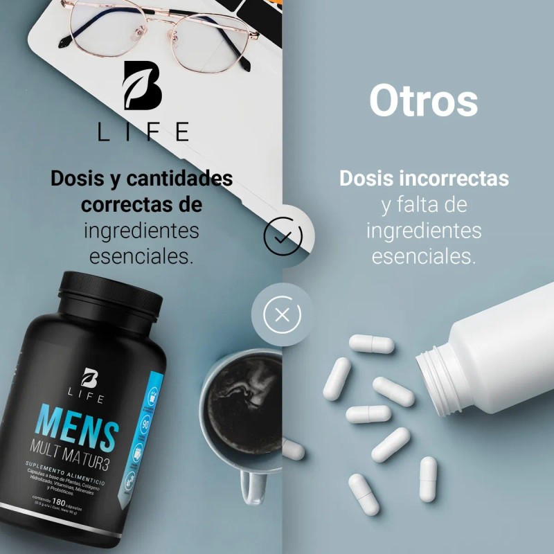 Multivitamico Hombre Mayor Años 180 Cáps Life Sabor