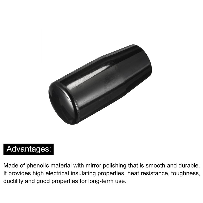 HARFINGTON Revolving Handle Grip, 4Pcs M12x65mm Female Thread Phenolic Handle