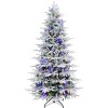 Makeatree 7 Ft Prelit Flocked Christmas Tree Artificial Fraser Fir