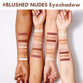 FV Eyeshadow Palette, 9 Colors Pink Eye Shadow Palette for Women, Highly Pigmented Long Lasting and Waterproof Eyeshadow, Natural Shimmer Matte Eyeshadow Make-up Palettes (BLUSHED NUDES)