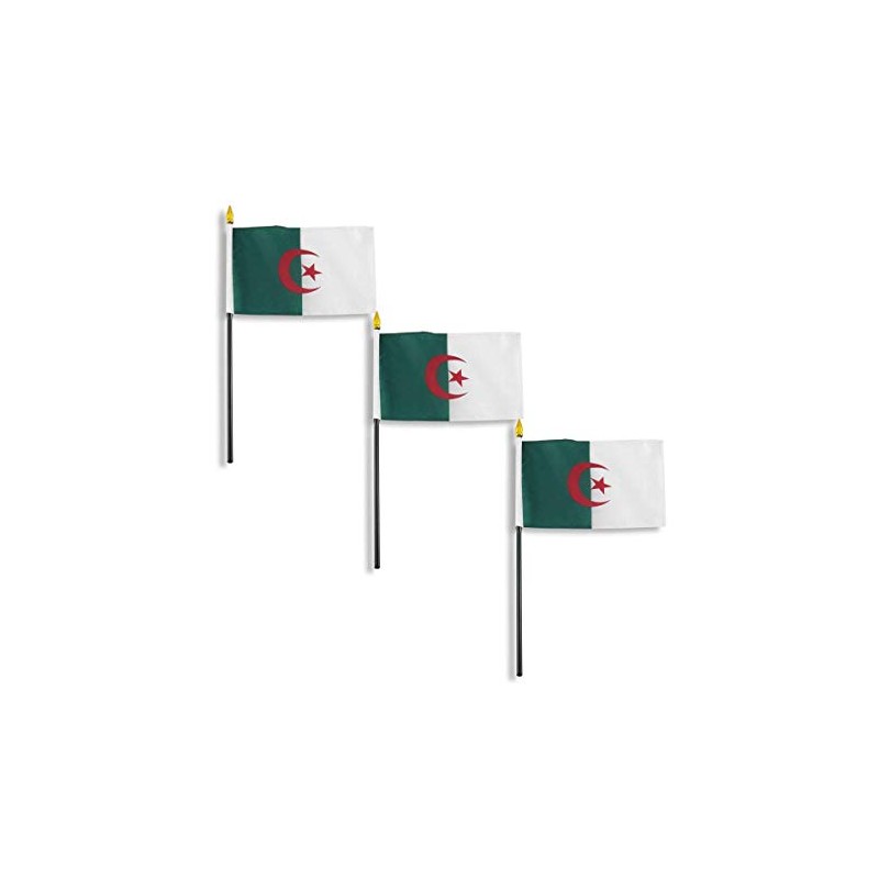 Algeria flag 4 x 6 inch - 3 PK