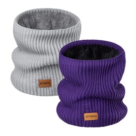 KITIBTYG Winter Neck Gaiters & Ski Mask,Winter Fleece Neck Warmer Face for Men &Women Windproof Gift