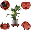 3 Pakcs Large Plant Caddy with Wheels 15.8" Rolling Plant