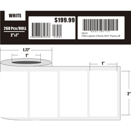 M110 Thermal Labels, 1.57''x1.18'' for Phomemo Label Printer M110 M220 M200 M120 M221 Labels Print Master Label Refill, Marklife P50 Supvan T50M Pro Clabel 221B Labels 40x30mm 2 Rolls 440 Labels White