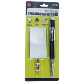 Sona Enterprises 35" Telescoping Rectangular Mirror With Black Cushion Grip Hand