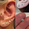WillTen 2Pcs Ear Piercing Kit with Gold CZ Studs, Ear