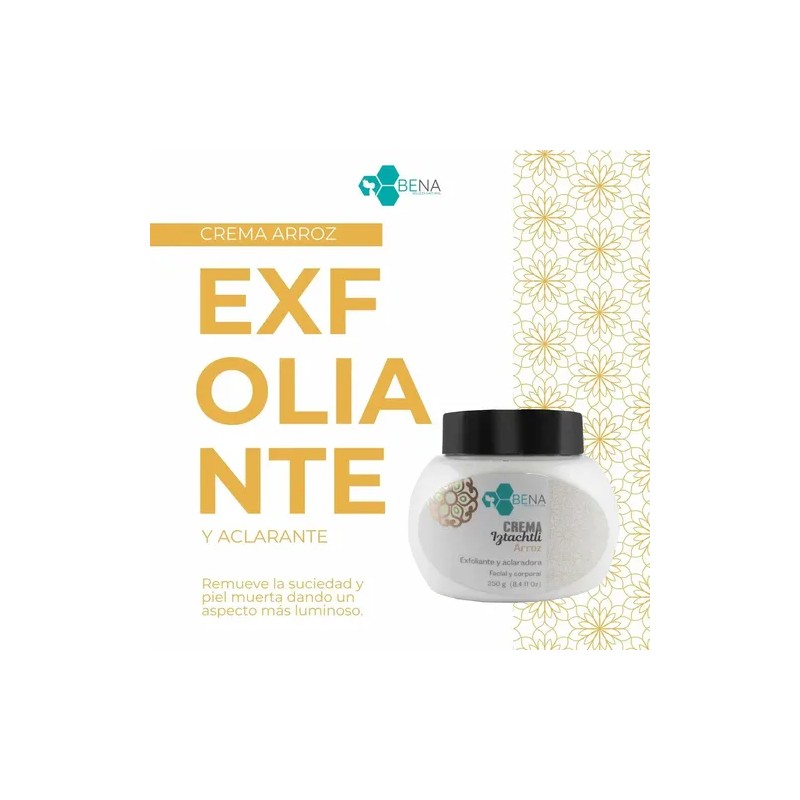 Crema Exfoliante Arroz Aclarante Facial Y Corporal Bena 250g