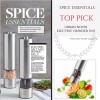urban noon Electric Salt and Pepper Grinder Set - Stainless