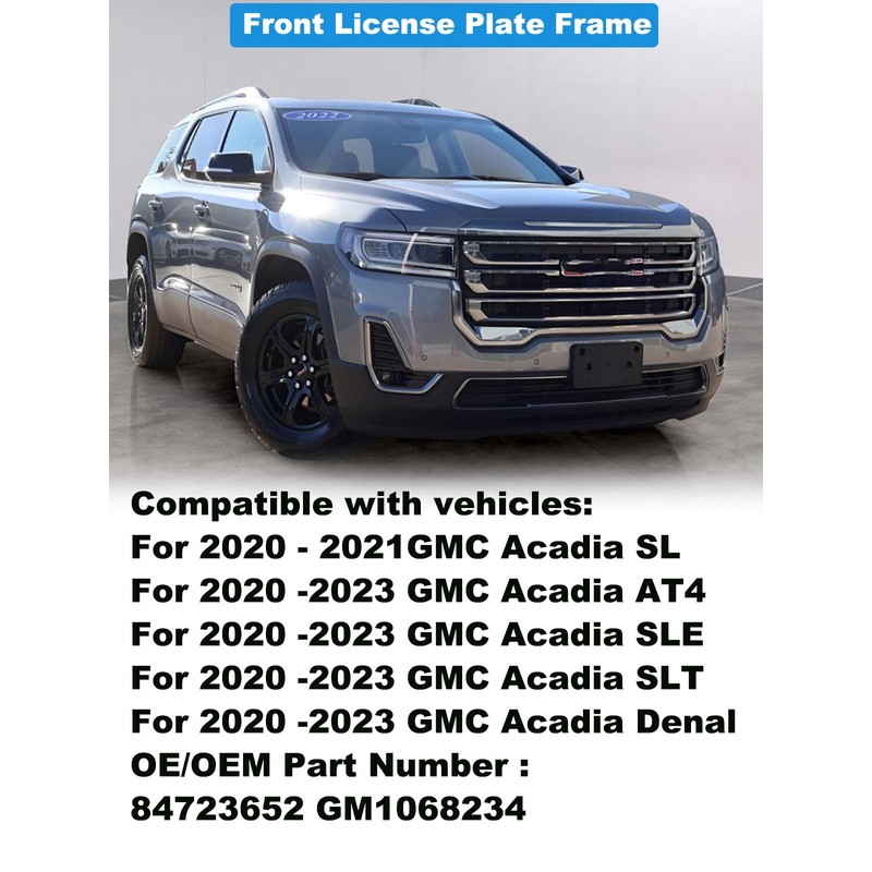 FASTCHE Front License Plate Frame Compatible with 2020 2021 2022