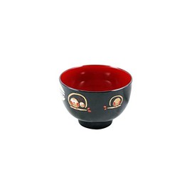 Masawa 73541 Miyako Soup Bowl, Black, Owl