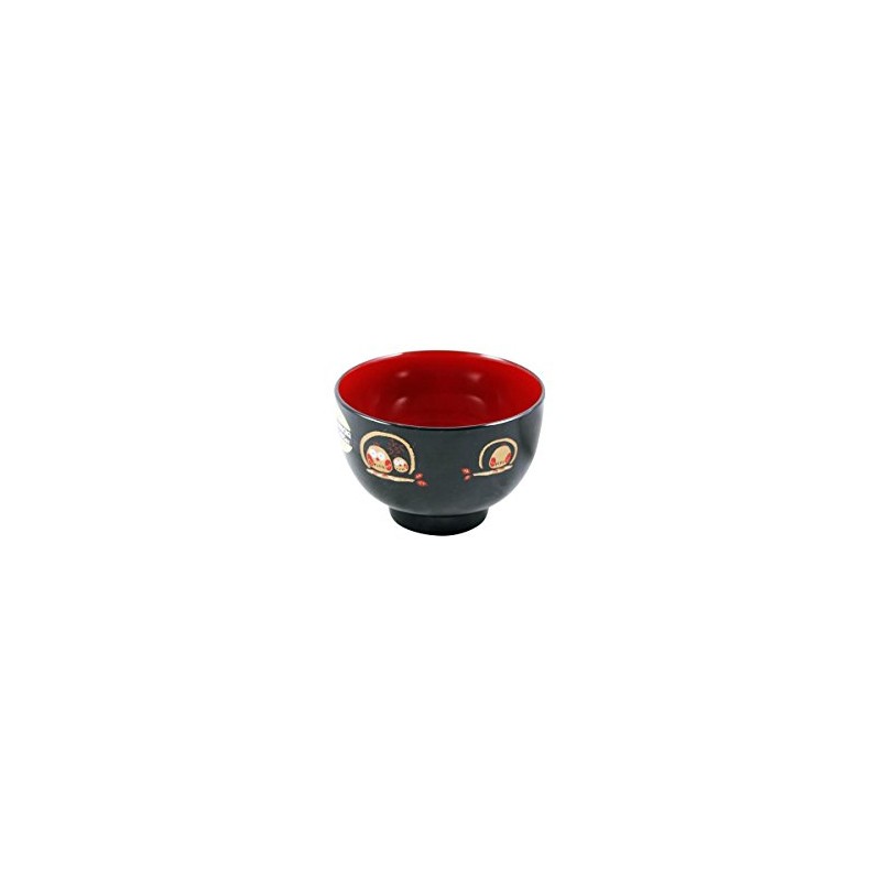 Masawa 73541 Miyako Soup Bowl, Black, Owl
