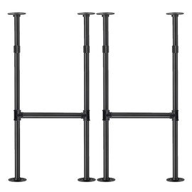 LooftMate Industrial Pipe Table Leg for Bar Height Pub Table, H-Shape, Iron Base Legs Coffee Tables& End Tables,Desks,Nightstand - Vintage,Mid-Century Modern Aesthetic,38 Inch (2 Packs)