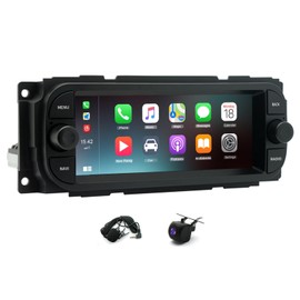 6.86" Android 13 Wireless CarPlay Android Auto Car Radio Receiver for Jeep Wrangler Grand Cherokee for Chrysler for Dodge with Touchscreen GPS Navigation WiFi Bluetooth AHD Backup Camera-2+32G