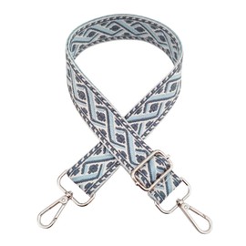 Bag Straps for Changing Shoulder Strap for Bag, Adjustable Bag Strap Wide 3.8 cm with Silver Carabiner Shoulder Strap, Bag Strap, Shoulder Strap, Carry Strap for Handbags, Colourful, R, gray