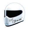 STICKY DUDE 2 Pieces Let 'em Hate Motorcycle Black Helmet