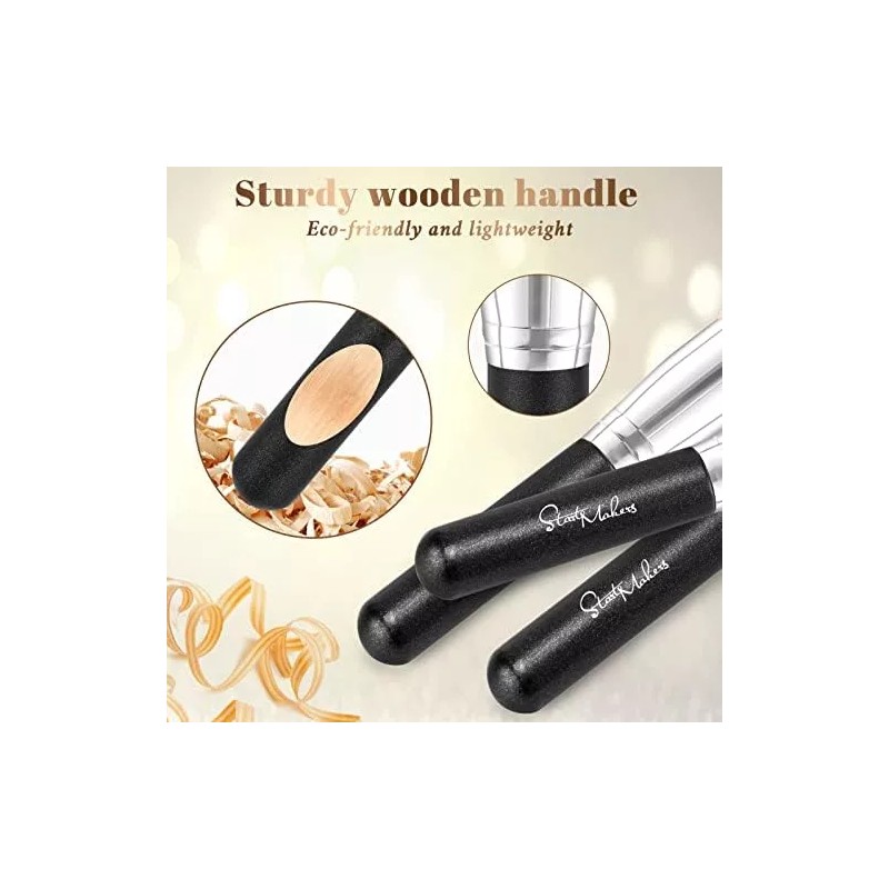 Start Makers Brocha Para Base Kabuki Con Parte Superior Plana,