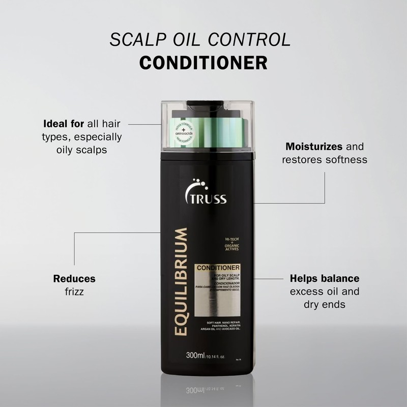 TRUSS Equilibrium Conditioner for Oily Scalp - Hydrating Conditioner with