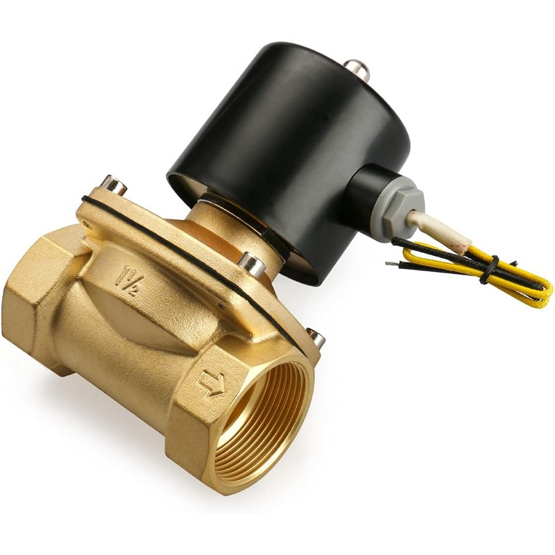 Baomain Electric Solenoid Valve Port 1-1/2" 110 VAC Thread Direct