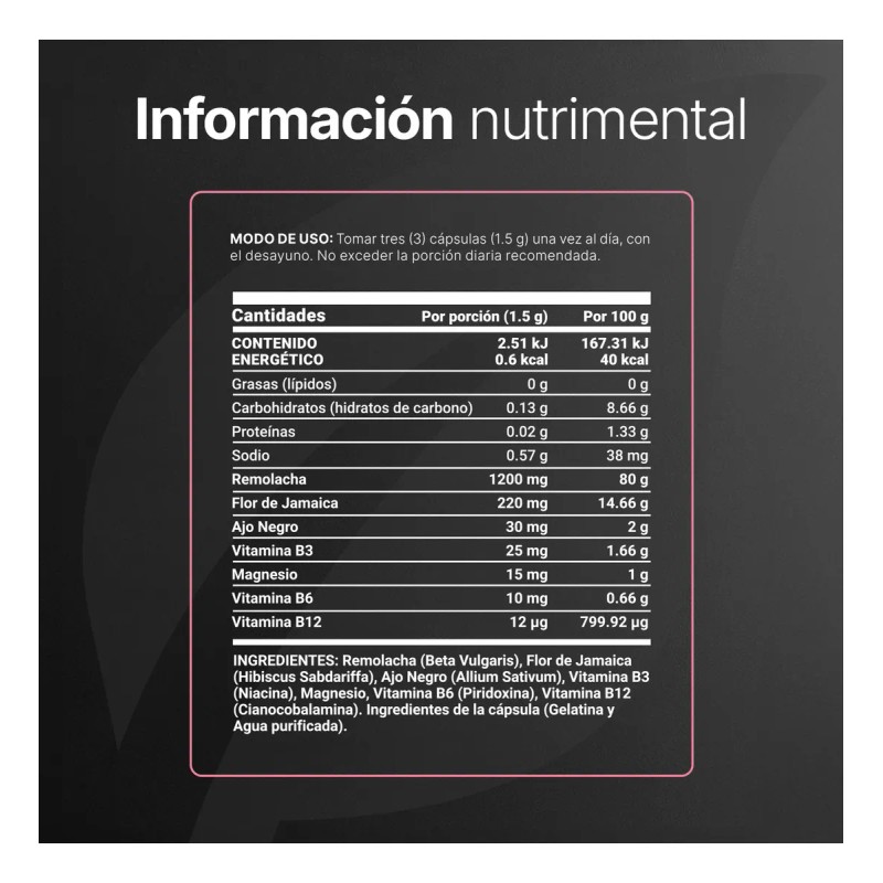 Soporte Para La Hipertensin Arterial De 180 Cpsulas B Life