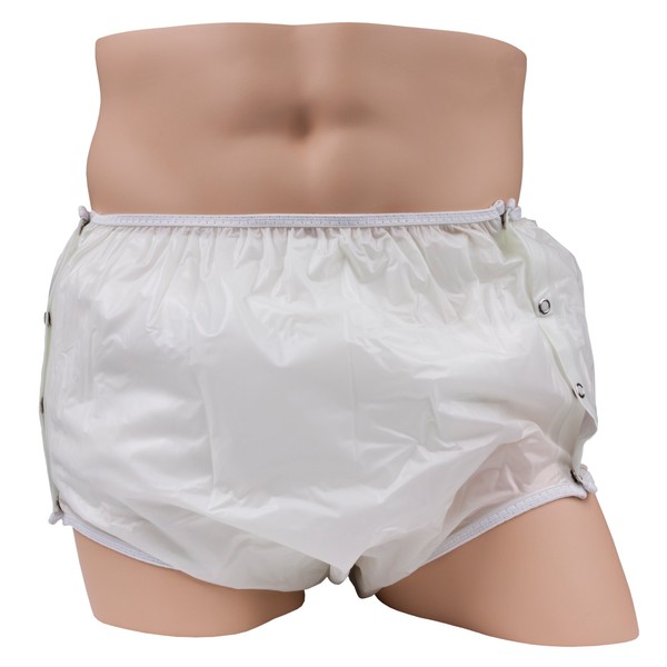 LeakMaster Adult Snap-On Vinyl Waterproof Pants - Soft, Quiet, Adult