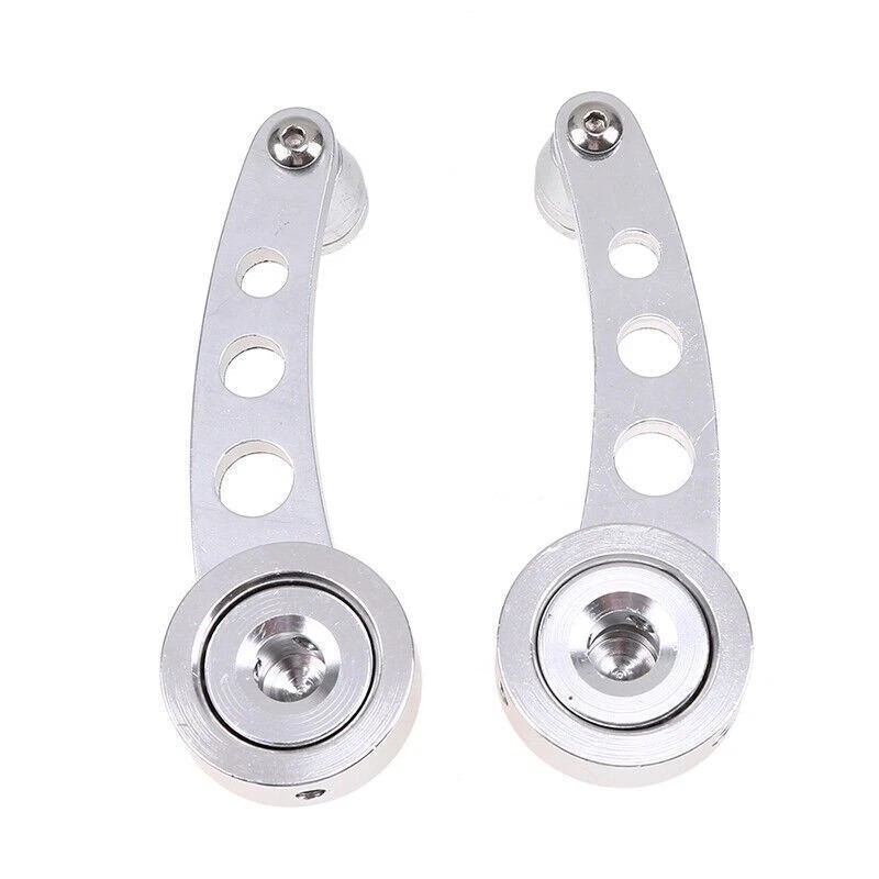 2x Billet Aluminum Window Crank Handle Chrome For Hot Rod