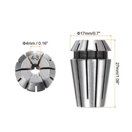 sourcing map 2 Pcs ER16 4mm Spring Collet Chuck High Precision 0.015mm for CNC Engraving Machine Lathe Milling Tool