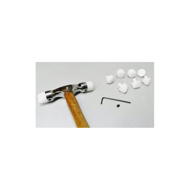 Dual-Head Nylon Hammer, Soft Touch Plastic Tips, Metal Forming Jewellery