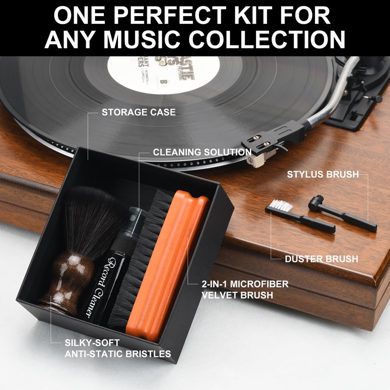 6-in-1 Vinyl Record Cleaning Kit | Vinyl Record Cleaner Kit