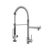 FLG Brushed Nickel Kitchen Faucet Single Handle Spring Faucet with