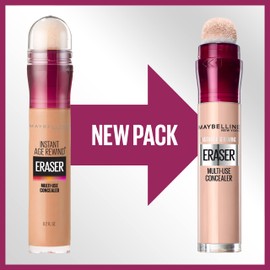 Maybelline Instant Anti-Age Eraser Eye Concealer, Concealer for Dark Rings and Blemishes, Ultra Blendable Formula, 08 Buff, Packaging May Vary