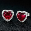 Navachi 925 Sterling Silver 18k White Gold Plated 4.5ct Heart