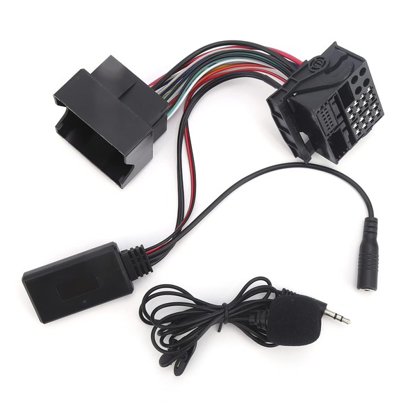 Akozon Bluetooth Car Kit 12Pin AUX Adapter Mit 59,1-Zoll-Mikrofonverkabelung Auto