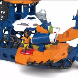 Fisher-Price B56/117 NEW!!! Fisher Price Imaginext Deep Sea Mission Command Ship Boat DFX93