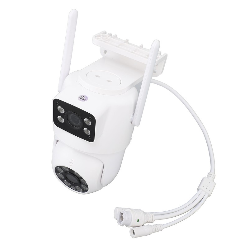 PTZ Security Camera WiFi Dual Lens 4MP Night Vision Motion