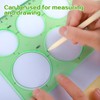 Ymapinc 4Pcs Circle Template for Drawing Drafting Plastic Circle/Oval/Triangle Shape