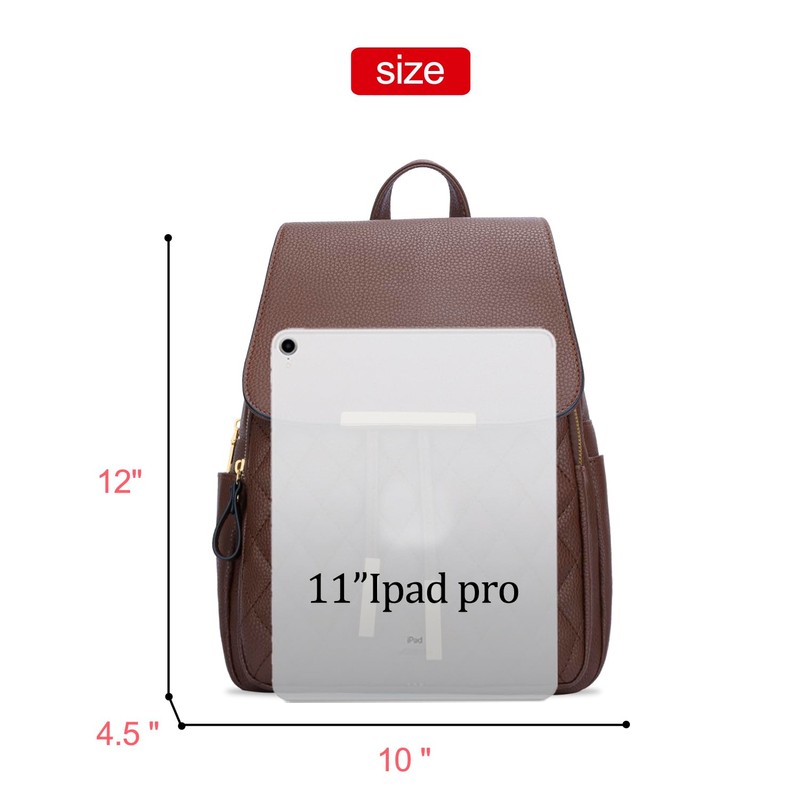 KKXIU Trendy Leather Backpack Purse for Women and Ladies Shoulder