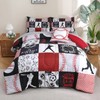 Tasselily 6 Pcs Baseball Bedding Sets Sports Full Comforter Set