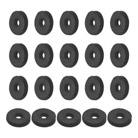 PATIKIL 20 Pcs Flat Rubber Washers 0.16" ID 0.54" OD 0.12" Thickness Sealing Rubber Spacer Gasket for Bolts Faucets Screws Hose Plumbing, Black