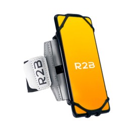 R2B® 360 Degree Rotating Waterproof Phone Holder for Jogging, Fitness & Outdoor - Silver - Comfortable Sports Accessories with Adjustable Wristband, Ideal for Running, Hiking, Gym and Daily Use