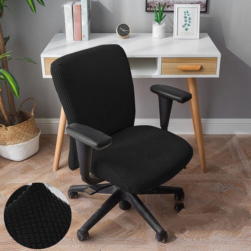Fenteer Stretch Office Covers Seat Cover Slipcover Desk Seat Cushion