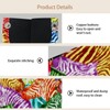 2 Pack Tissue Box Cover Holder, Rainbow Zebra Pattern Rectangle