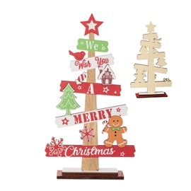 Christmas Gingerbread Sign - Wooden Tabletop Ornament Christmas | Christmas Sign Ornament, Tabletop Sign Crafts, Christmas Tiered Tray Decorations for Home Decor