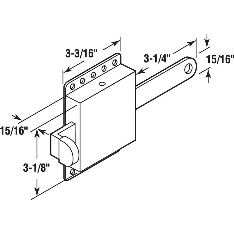 PRIME-LINE Deadlock Garage Door Side STL
