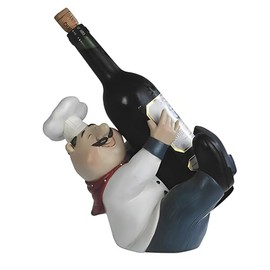 ICE ARMOR 10" H Chef Wine Rack Bottle Holder Dining Room Figurine Statue Sculpture Ornament Decoration Home/Room Decor Ideas