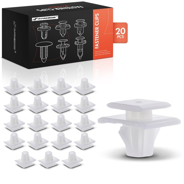 A-Premium 20PCS Nylon Lower Outer Door Weatherstrip Retainer Clip Compatible