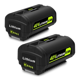 Atcuji 2 PACK 6.5AH 40V OP4040 Battery for 40V 4.0Ah OP4040 OP40404 OP40201, Compatible with Ryobi 40-Volt Lithium Tools 40V 4.0Ah OP4040 OP40404 3.0Ah OP40301 2.6Ah OP40261 2.0Ah OP40201 Battery