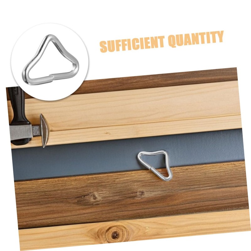 Abaodam 24pcs Trampoline Triangle Rings Galvanized Steel Replacement Hardware for