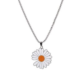 DACKLOONG Korean Flower Daisy Clavicle Chain Necklace - Women's Choker Statement Jewellery for Weddings and Bridal Gifts - Necklace, Zinc, Zinc