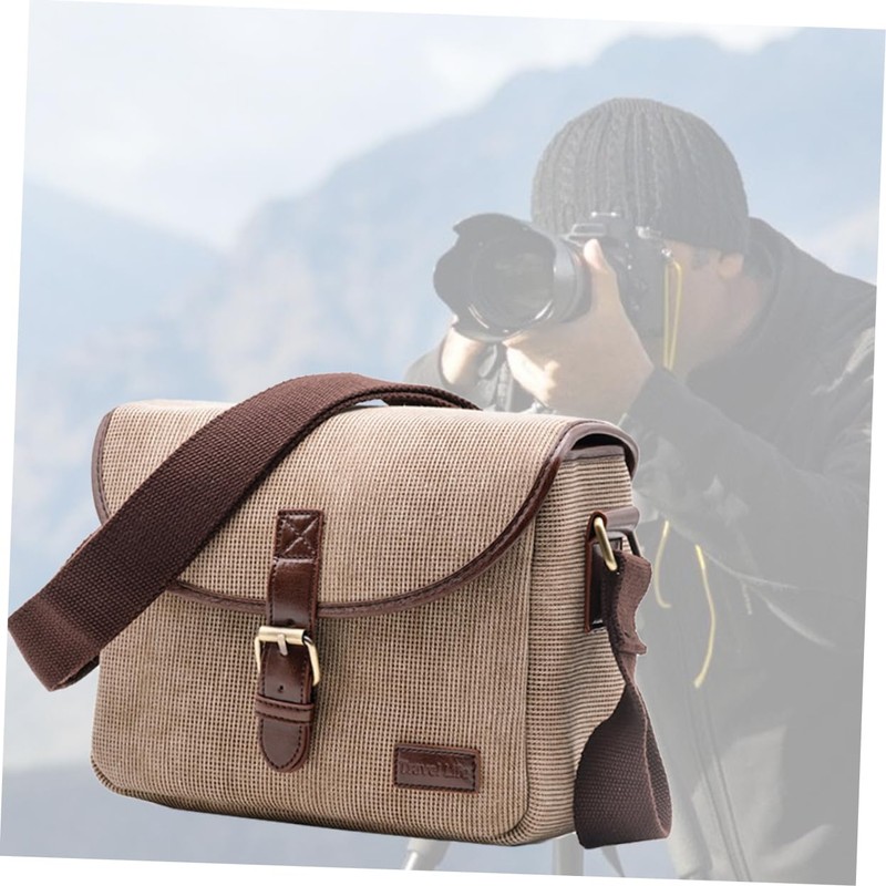 KONTONTY Camera Bladder Bag Lightweight Canvas Handbag for Digital Camera